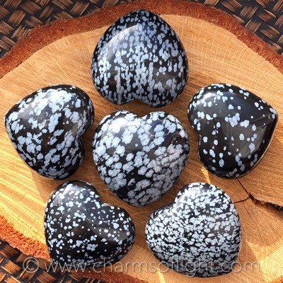 Snowflake Obsidian Gemstone Heart